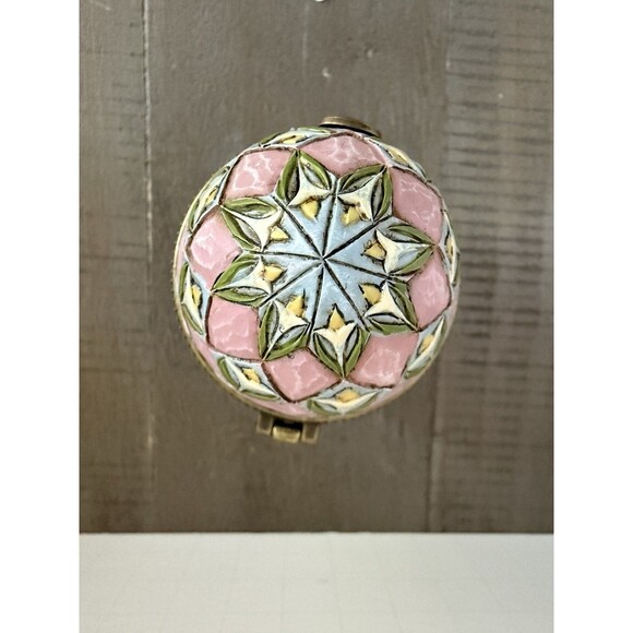 Jim Shore Springtime Surprise 2008 Heartwood Ck Egg Trinket Box Flowers 4013314 - Picture 4 of 5